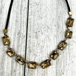 142. Stella & Dot champagne crystal adjustable necklace